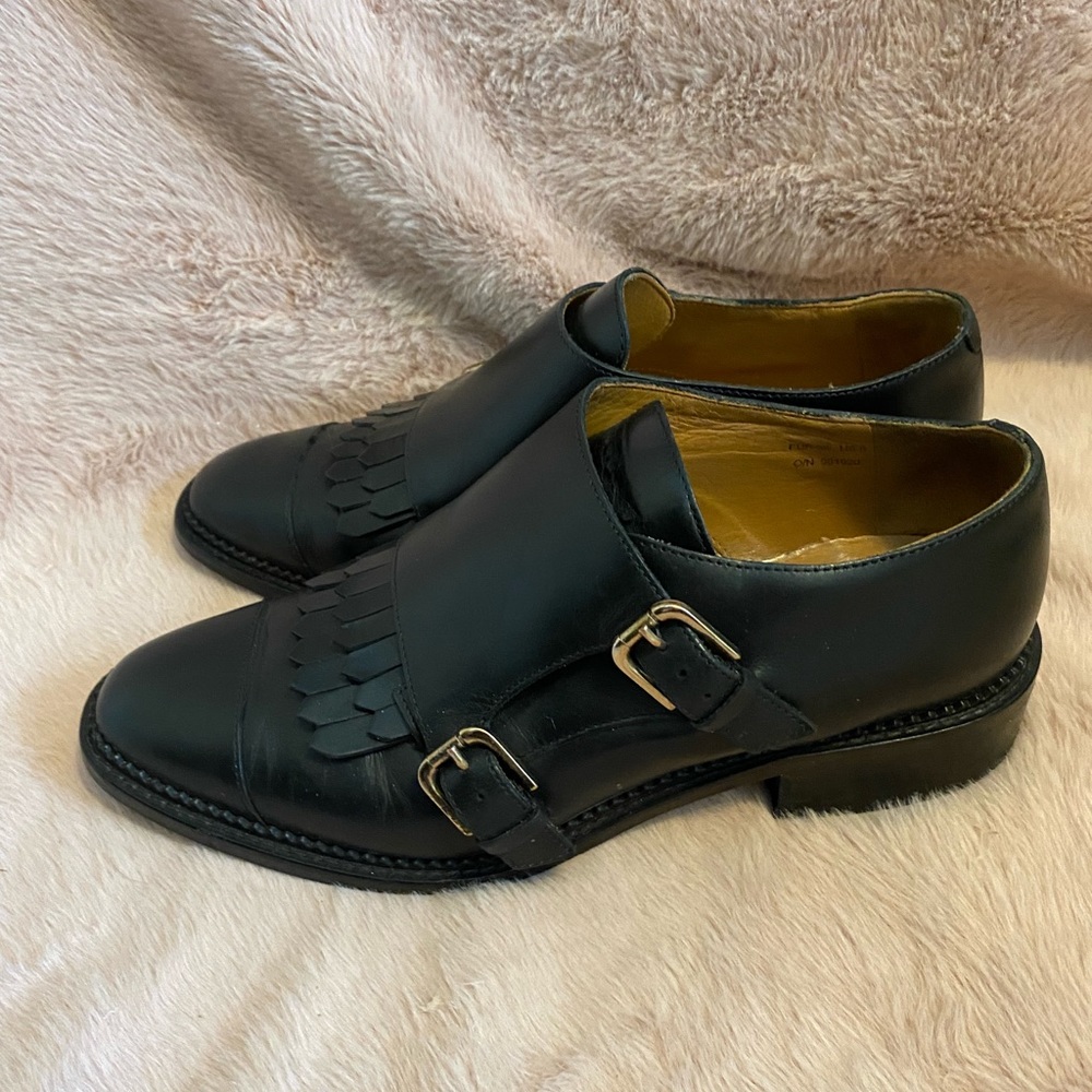 & other stories monk strap brogue leather shoes 8